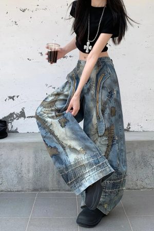 Stitch Baggy Jeans
