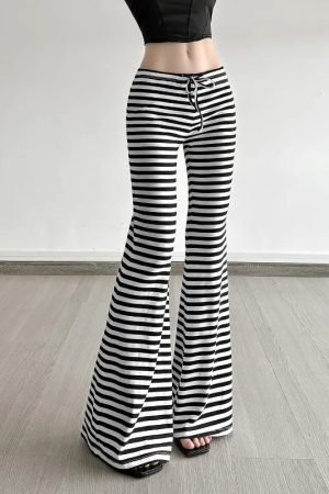 Striped Flare Sweatpants