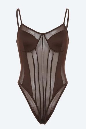 Striped Sheer Bodysuit