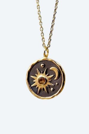 Sun Moon Charm Necklace