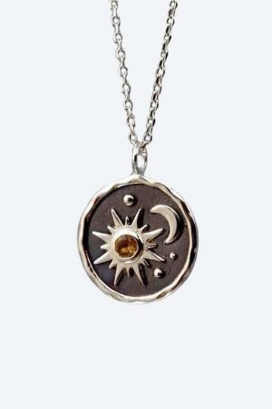 Sun Moon Charm Necklace