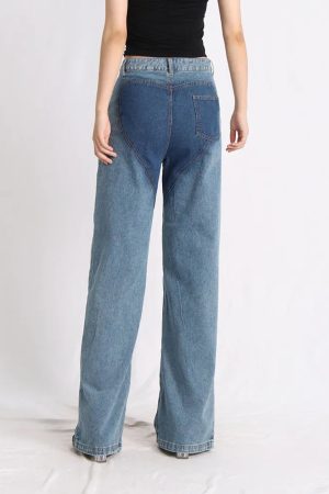 Two Different Denim Cut Out Jeans