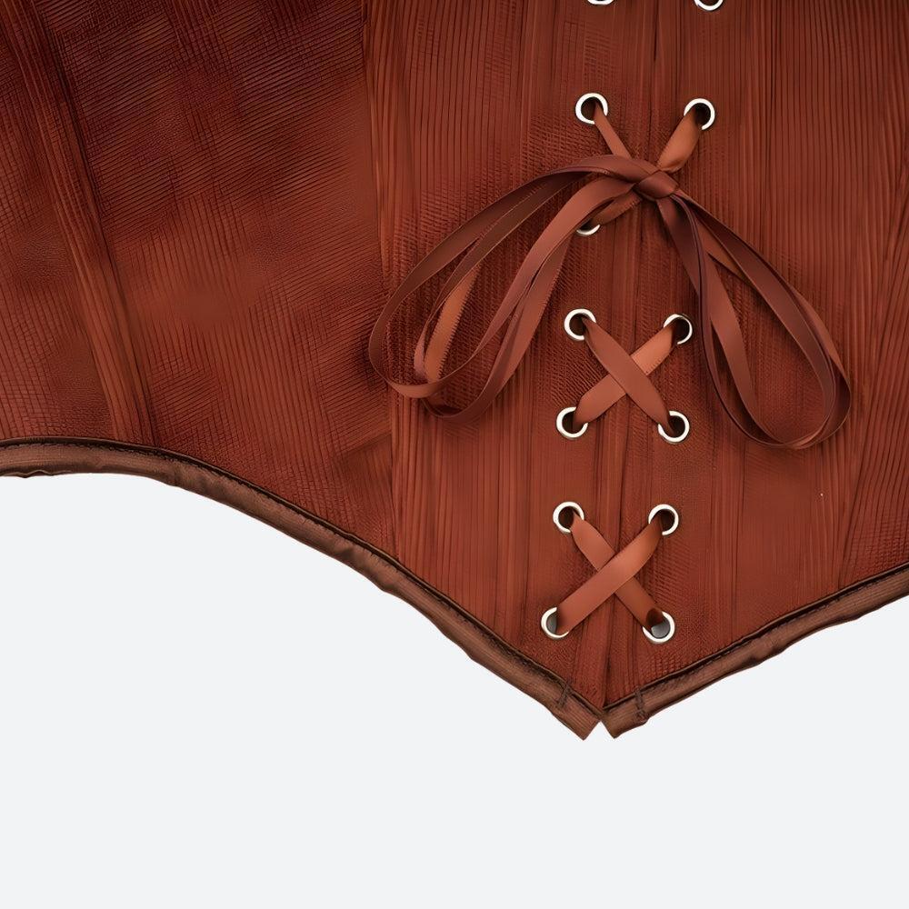 Vintage Corduroy Lace Up Corset Top
