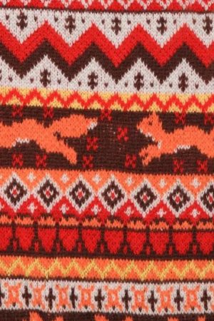 Vintage Fox Embroidered Christmas Sweater