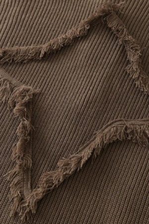 Vintage Pockets Tasseled Knitted Cardigan