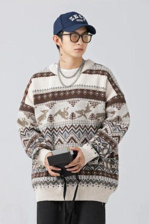 Vintage Rabbits Knitted Sweater