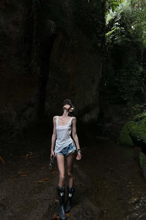 WARDEN EDGE Asymmetric Strap Tank Top