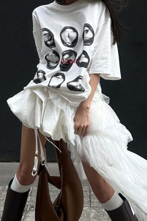WARDEN EDGE Asymmetrical Layered Tulle Skirt