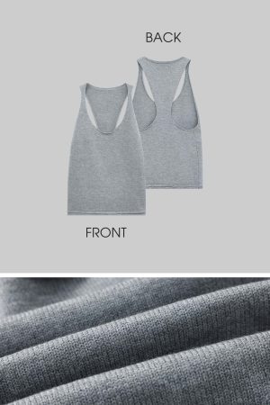 WARDEN EDGE Backless Knit Tank Top