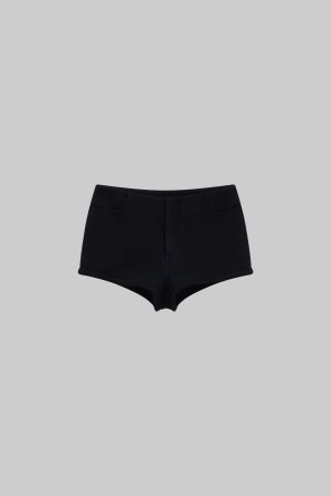 WARDEN EDGE Black High-Waist Utility Shorts