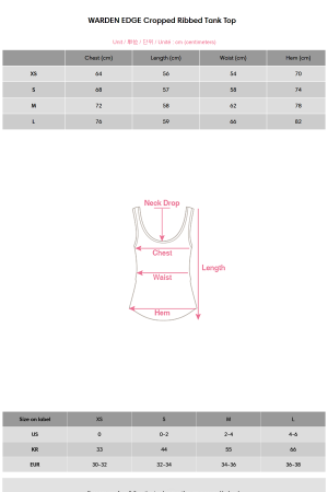 WARDEN EDGE Cropped Ribbed Tank Top