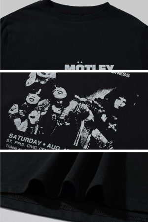 WARDEN EDGE Distressed Graphic Oversized Tee