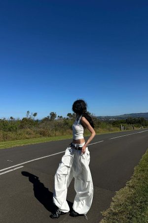 WARDEN EDGE Drawstring Cargo Trousers with Sculpted Volume