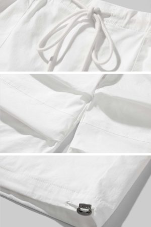 WARDEN EDGE Drawstring Cargo Trousers with Sculpted Volume
