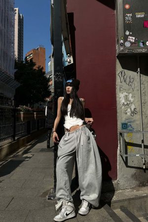 WARDEN EDGE Drawstring Casual Wide-Leg Sweatpants