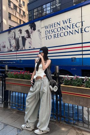 WARDEN EDGE Drawstring Casual Wide-Leg Sweatpants