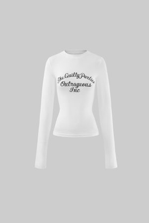 WARDEN EDGE Graphic Long Sleeve Tee with Slim Fit and Streetwear Edge