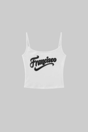 WARDEN EDGE Graphic Strap Tank Top with Urban Street Style