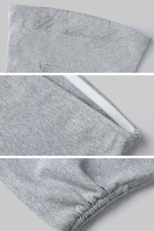 WARDEN EDGE Grey Contrast-Layered Lounge Set