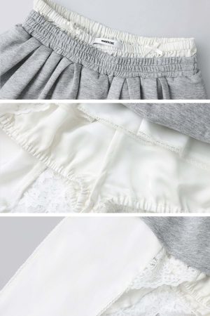 WARDEN EDGE Grey Contrast-Layered Lounge Set
