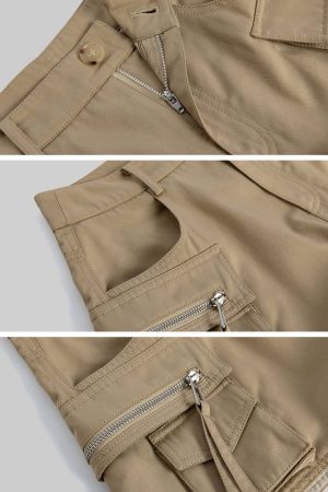 WARDEN EDGE Khaki Utility Cargo Shorts