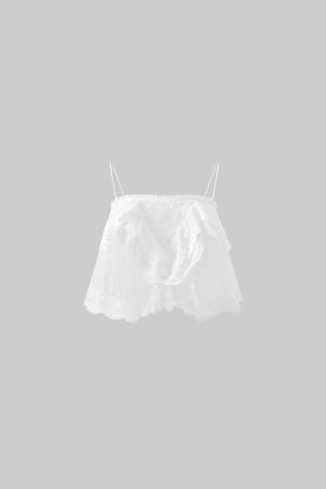 WARDEN EDGE Layered Lace Mesh Cami Top