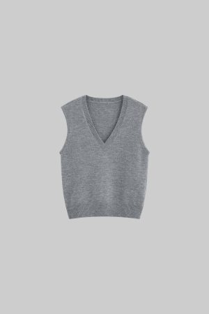 WARDEN EDGE Layered V-Neck Knit Vest