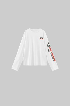 WARDEN EDGE Long Sleeve Graphic Tee with California Speedway Print
