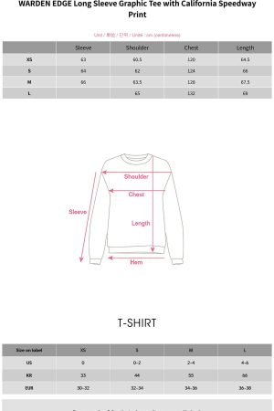 WARDEN EDGE Long Sleeve Graphic Tee with California Speedway Print