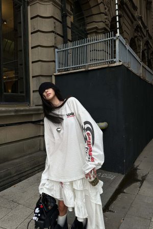WARDEN EDGE Long Sleeve Graphic Tee with California Speedway Print