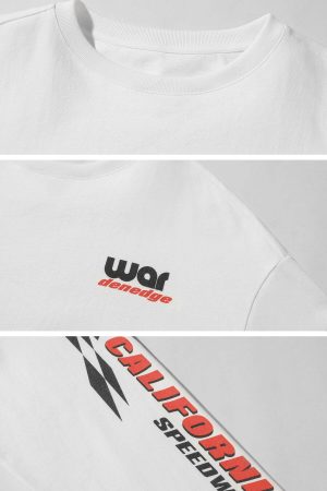 WARDEN EDGE Long Sleeve Graphic Tee with California Speedway Print