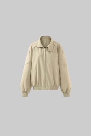 WARDEN EDGE Minimal Zip Jacket with Structured Collar