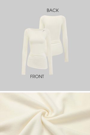 WARDEN EDGE Off-Shoulder Ribbed T-Shirt