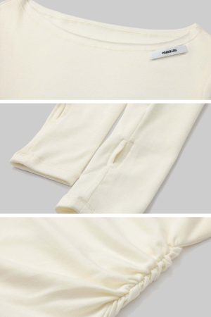 WARDEN EDGE Off-Shoulder Ribbed T-Shirt