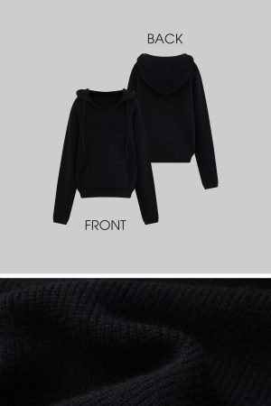 WARDEN EDGE Oversized Hooded Knit Sweater