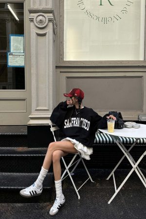 WARDEN EDGE Oversized San Francisco Sweatshirt Casual Streetwear Pullover