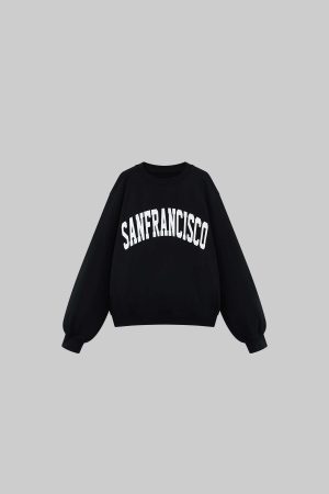 WARDEN EDGE Oversized San Francisco Sweatshirt Casual Streetwear Pullover
