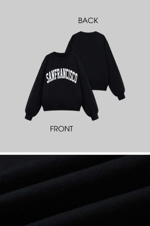 WARDEN EDGE Oversized San Francisco Sweatshirt Casual Streetwear Pullover
