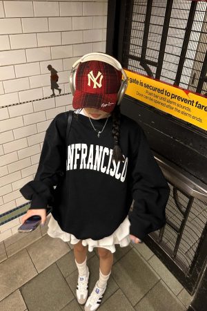 WARDEN EDGE Oversized San Francisco Sweatshirt Casual Streetwear Pullover