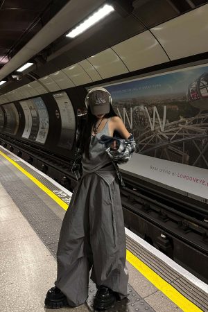 WARDEN EDGE Paratrooper Draped Wide-Leg Pants