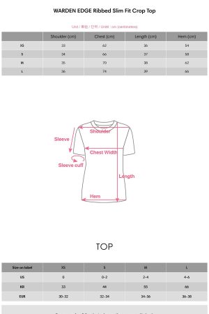 WARDEN EDGE Ribbed Slim Fit Crop Top