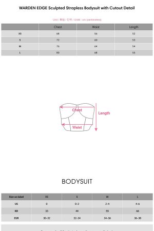 WARDEN EDGE Sculpted Strapless Bodysuit with Cutout Detail