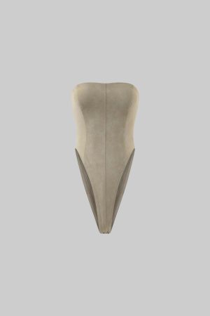 WARDEN EDGE Sculpted Strapless Bodysuit with Cutout Detail