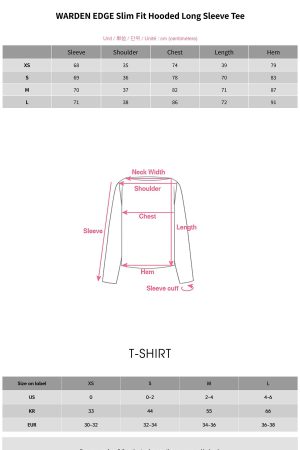 WARDEN EDGE Slim Fit Hooded Long Sleeve Tee