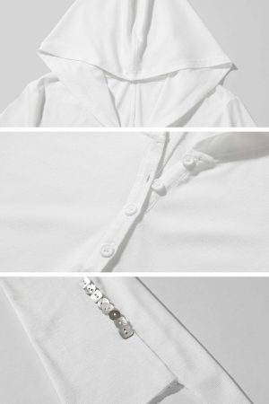 WARDEN EDGE Slim Fit Hooded Long Sleeve Tee