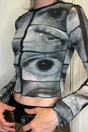 Weirdcore Eyes Top
