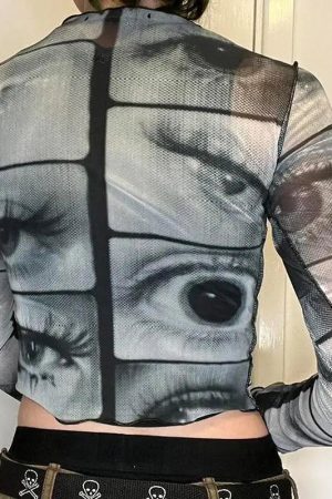 Weirdcore Eyes Top