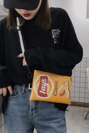Weirdcore Lays Chips Crossbody Bag