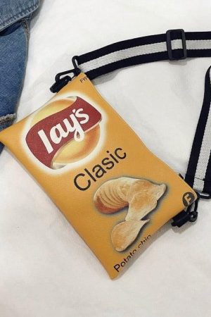 Weirdcore Lays Chips Crossbody Bag