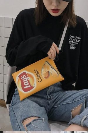 Weirdcore Lays Chips Crossbody Bag